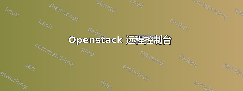 Openstack 远程控制台