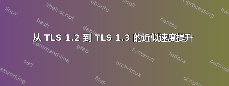 从 TLS 1.2 到 TLS 1.3 的近似速度提升