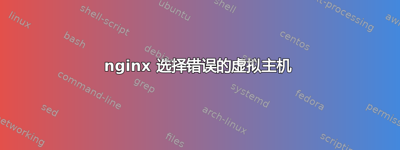 nginx 选择错误的虚拟主机