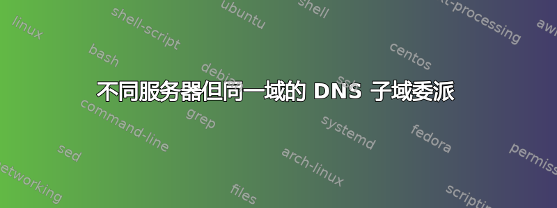 不同服务器但同一域的 DNS 子域委派