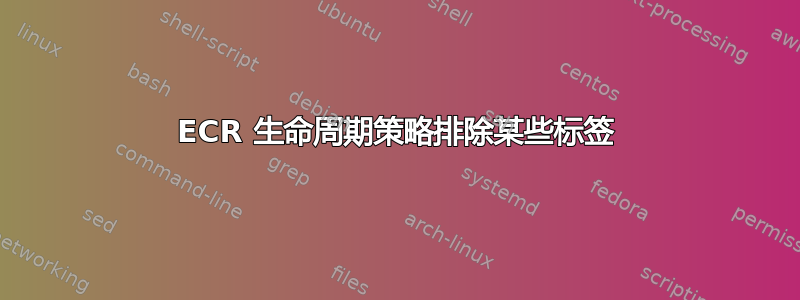 ECR 生命周期策略排除某些标签