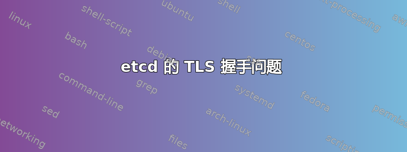 etcd 的 TLS 握手问题