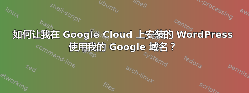 如何让我在 Google Cloud 上安装的 WordPress 使用我的 Google 域名？