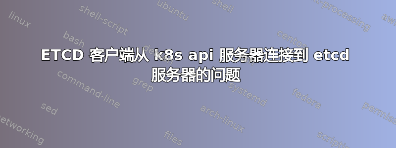 ETCD 客户端从 k8s api 服务器连接到 etcd 服务器的问题