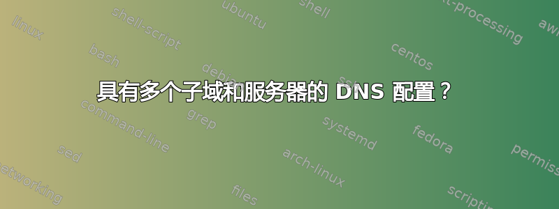 具有多个子域和服务器的 DNS 配置？