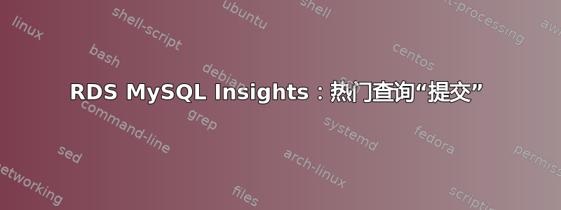 RDS MySQL Insights：热门查询“提交”