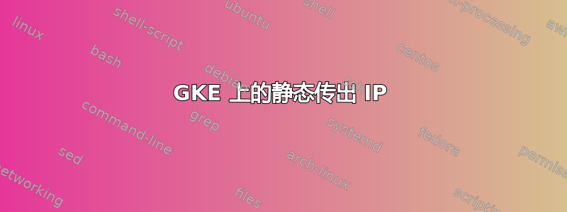 GKE 上的静态传出 IP