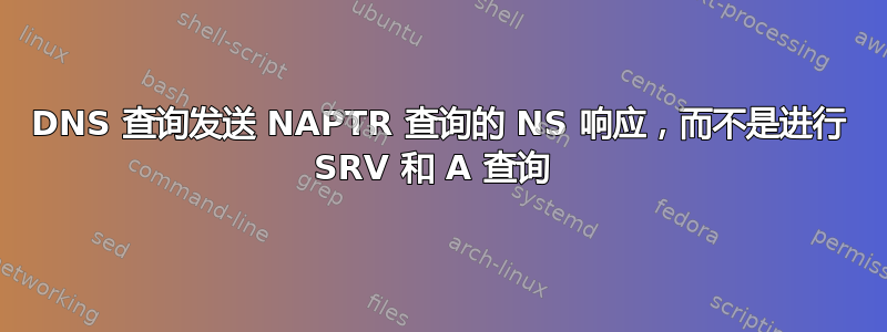 DNS 查询发送 NAPTR 查询的 NS 响应，而不是进行 SRV 和 A 查询 