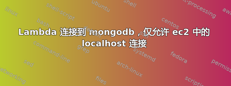 Lambda 连接到 mongodb，仅允许 ec2 中的 localhost 连接