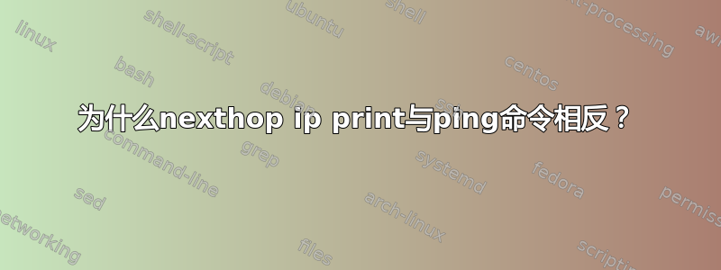 为什么nexthop ip print与ping命令相反？