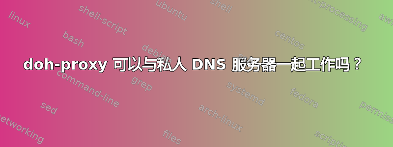 doh-proxy 可以与私人 DNS 服务器一起工作吗？