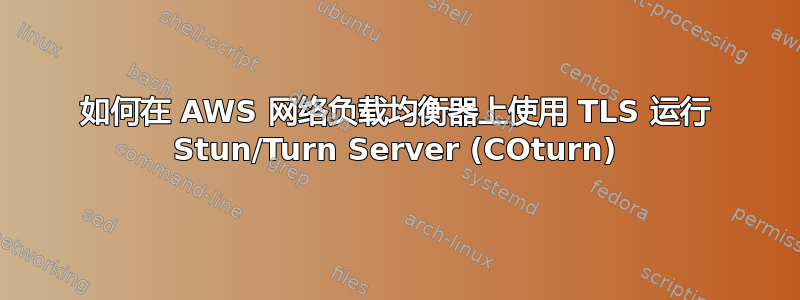 如何在 AWS 网络负载均衡器上使用 TLS 运行 Stun/Turn Server (COturn)