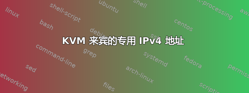 KVM 来宾的专用 IPv4 地址