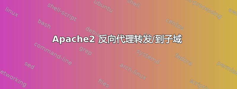 Apache2 反向代理转发/到子域