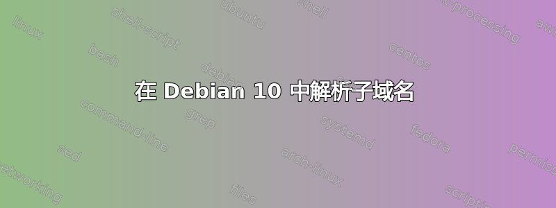 在 Debian 10 中解析子域名