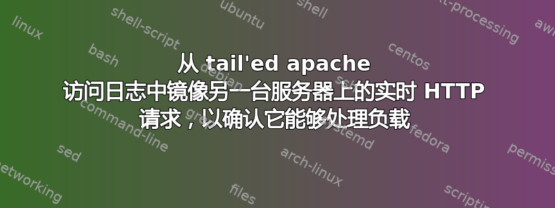 从 tail'ed apache 访问日志中镜像另一台服务器上的实时 HTTP 请求，以确认它能够处理负载