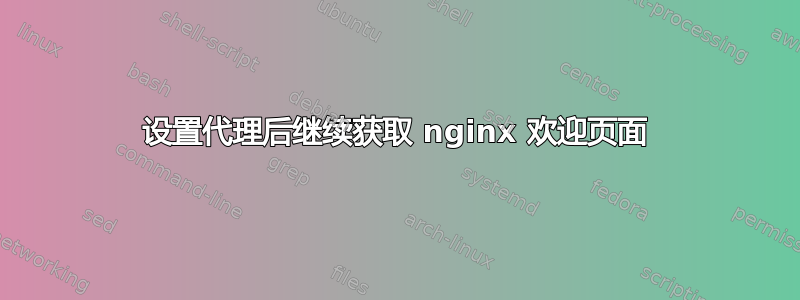 设置代理后继续获取 nginx 欢迎页面