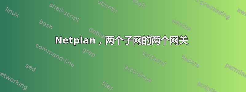 Netplan，两个子网的两个网关