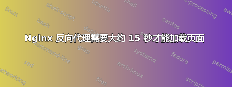 Nginx 反向代理需要大约 15 秒才能加载页面