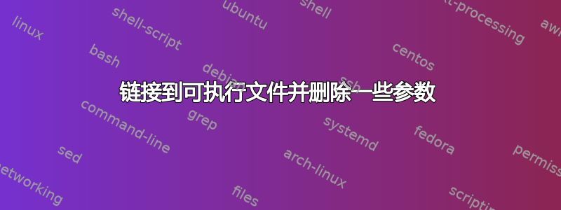 链接到可执行文件并删除一些参数