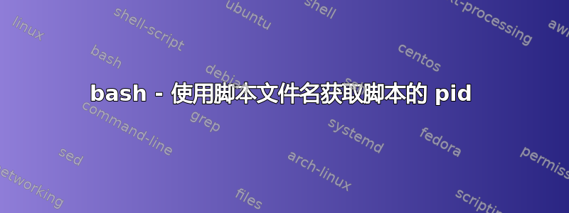 bash - 使用脚本文件名获取脚本的 pid