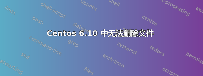 Centos 6.10 中无法删除文件