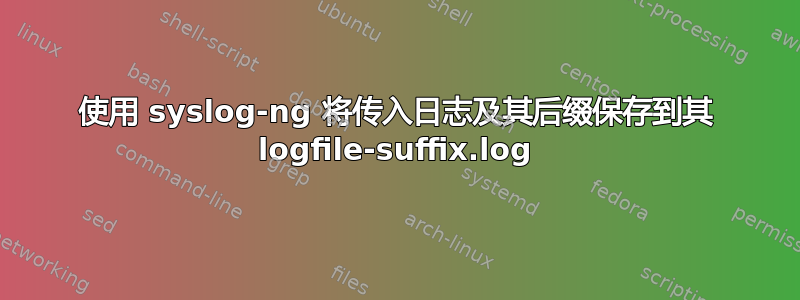 使用 syslog-ng 将传入日志及其后缀保存到其 logfile-suffix.log