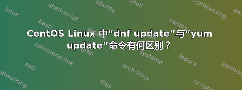 CentOS Linux 中“dnf update”与“yum update”命令有何区别？