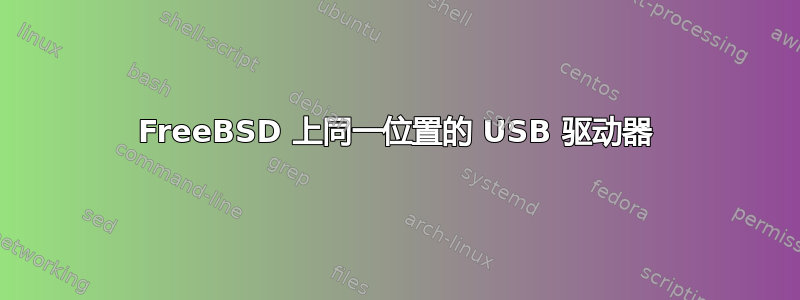 FreeBSD 上同一位置的 USB 驱动器