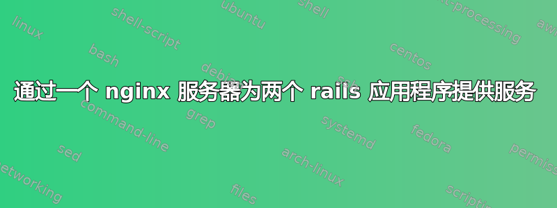 通过一个 nginx 服务器为两个 rails 应用程序提供服务