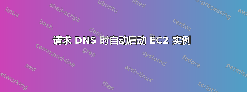 请求 DNS 时自动启动 EC2 实例