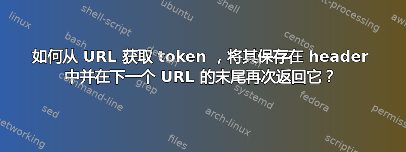 如何从 URL 获取 token ，将其保存在 header 中并在下一个 URL 的末尾再次返回它？