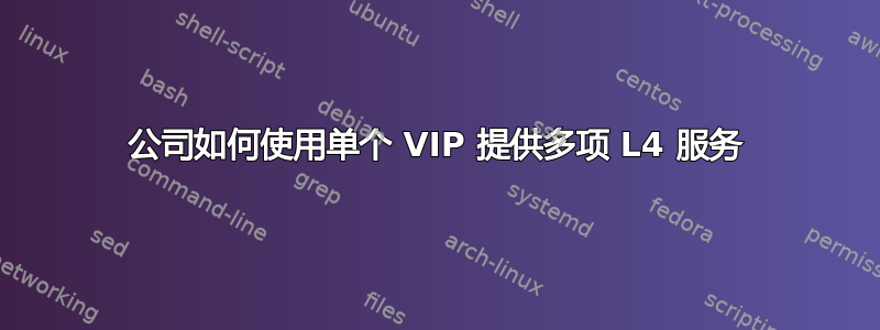 公司如何使用单个 VIP 提供多项 L4 服务