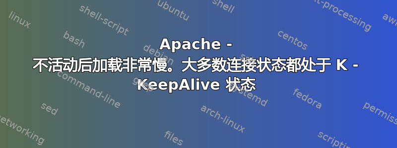 Apache - 不活动后加载非常慢。大多数连接状态都处于 K - KeepAlive 状态