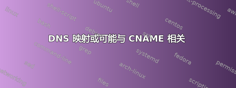 DNS 映射或可能与 CNAME 相关