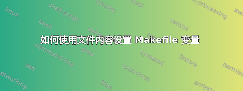 如何使用文件内容设置 Makefile 变量