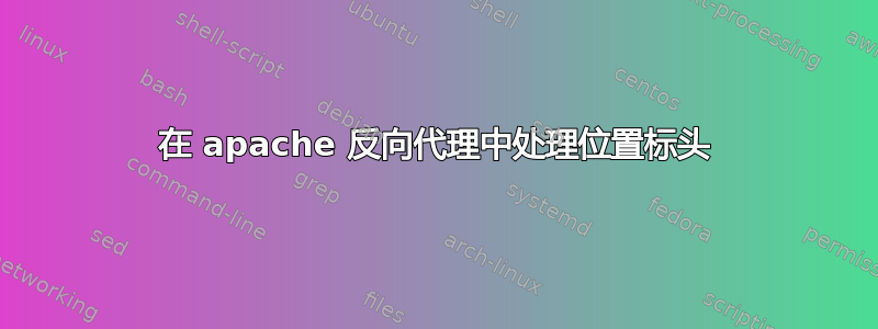 在 apache 反向代理中处理位置标头