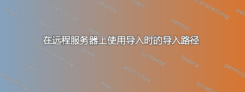 在远程服务器上使用导入时的导入路径