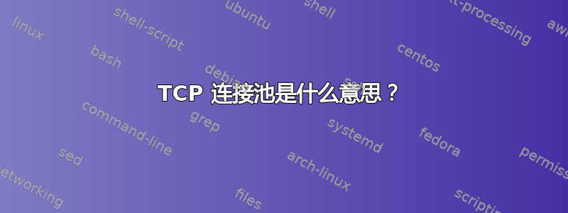 TCP 连接池是什么意思？