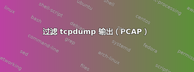 过滤 tcpdump 输出（PCAP）