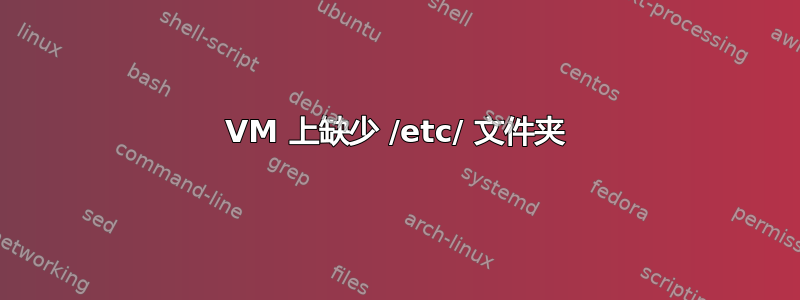 VM 上缺少 /etc/ 文件夹