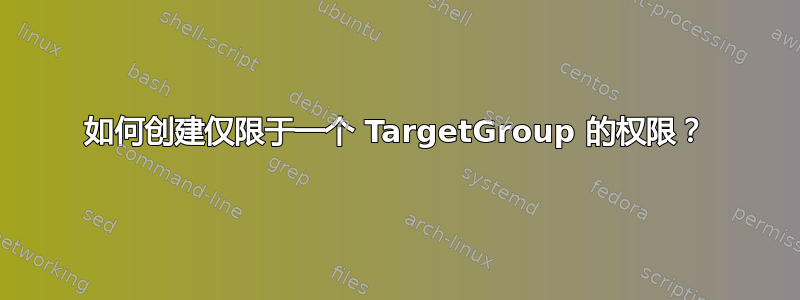 如何创建仅限于一个 TargetGroup 的权限？