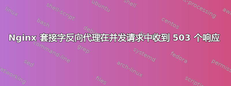 Nginx 套接字反向代理在并发请求中收到 503 个响应