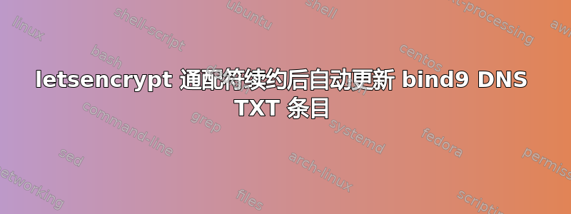 letsencrypt 通配符续约后自动更新 bind9 DNS TXT 条目