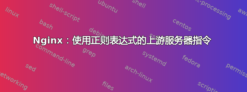 Nginx：使用正则表达式的上游服务器指令