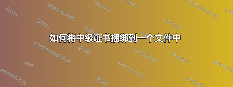 如何将中级证书捆绑到一个文件中