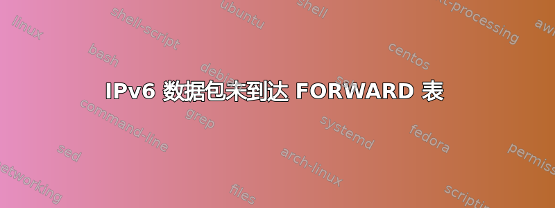 IPv6 数据包未到达 FORWARD 表