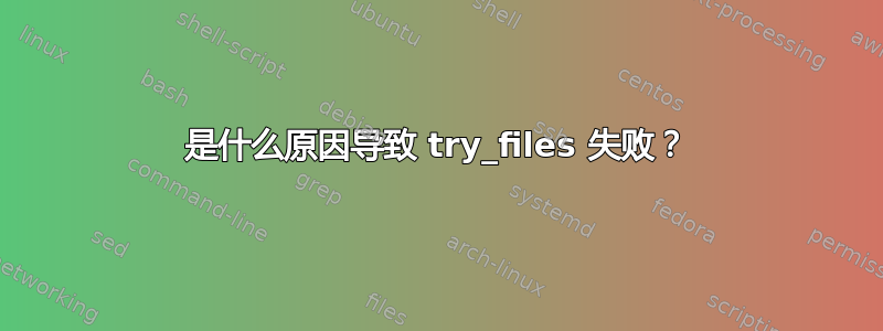 是什么原因导致 try_files 失败？