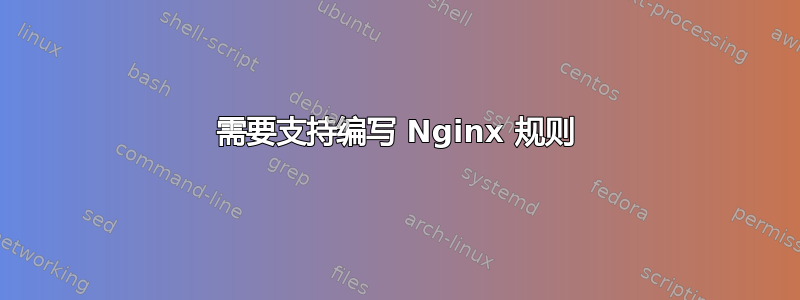 需要支持编写 Nginx 规则