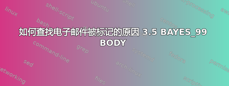 如何查找电子邮件被标记的原因 3.5 BAYES_99 BODY